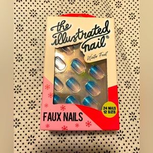 Self put on faux nails